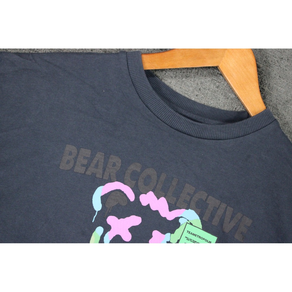 Cactus Boys Bear Collective Graphic T-Shirt Gray Cotton Relaxed Fit Size 9/10